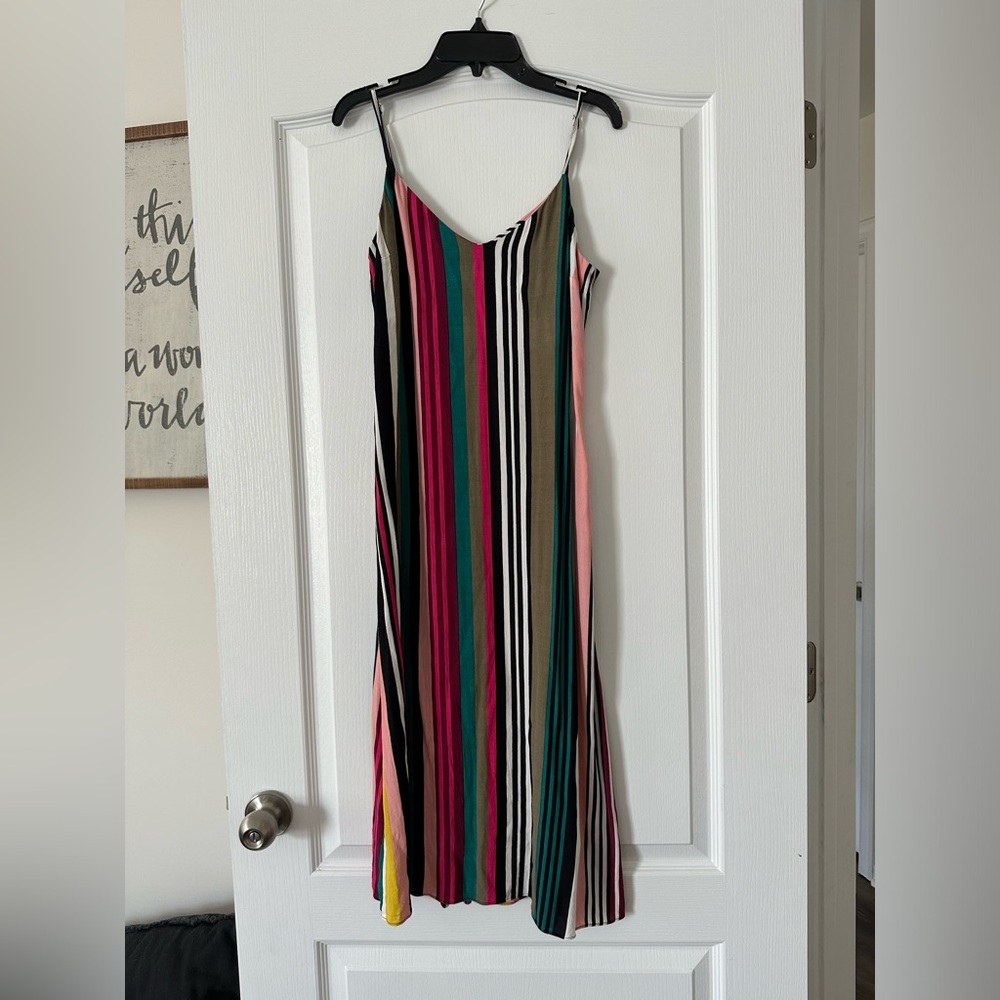 Express - Striped Spaghetti Strap Midi Dress - Size Small - Picture 3 of 7